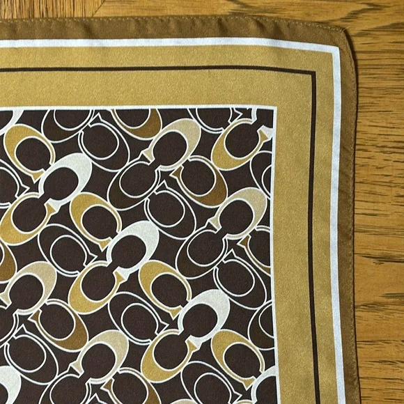 COACH Signature Silk Scarf - Picture 4 of 13